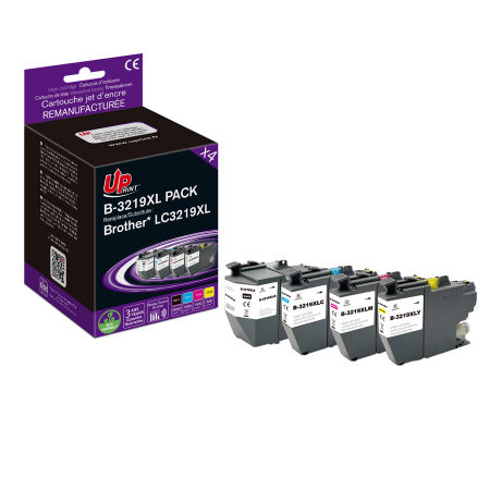 PACK 4 CARTOUCHES REMANUFACTUREES BROTHER LC3219XL N/C/M/J